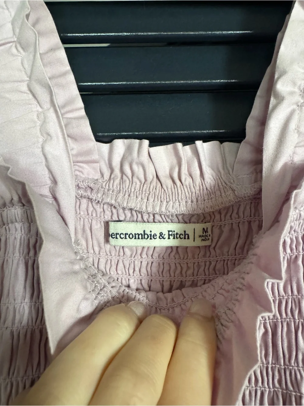 Abercrombie Lilac Smocked Tiered Maxi Dress M